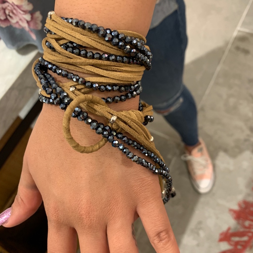 Versatile Leather & Bead Accessory - image 5